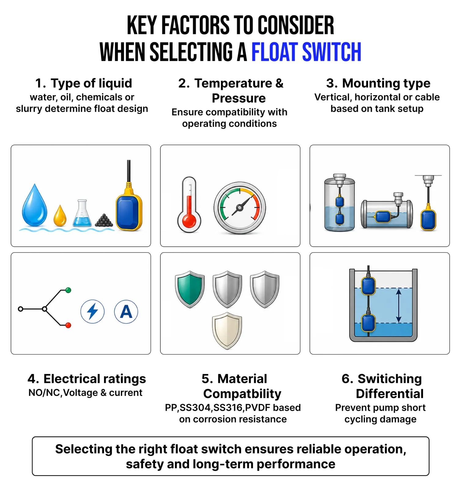 Key Factors to Consider When Selecting a Float Switch